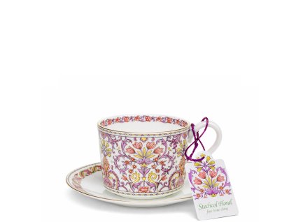 Šálek s podšálkem 240 ml z kostního porcelánu - Victorian bloom