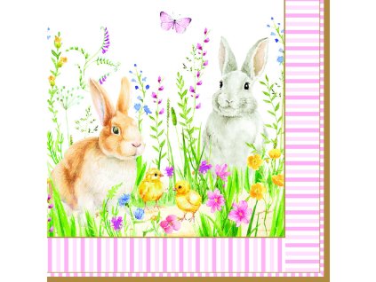 Easy Life - Dezertní třívrstvé ubrousky Happy easter 20 ks - 33*33 cm