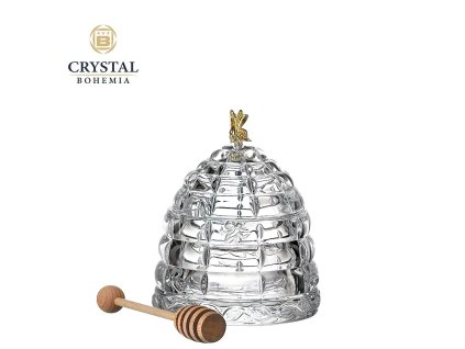 Dóza na med 300 ml "včelí úl" se zlatou včelkou