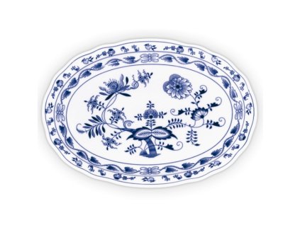 Talíř oválný 34,8 x 25 cm 10483 I.jakost cibulák