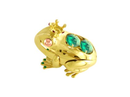 Figurka žába 6,5 × 5,3 cm gold