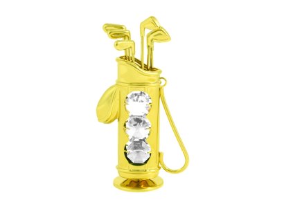 Golf 10,5 cm čiré křišťály gold