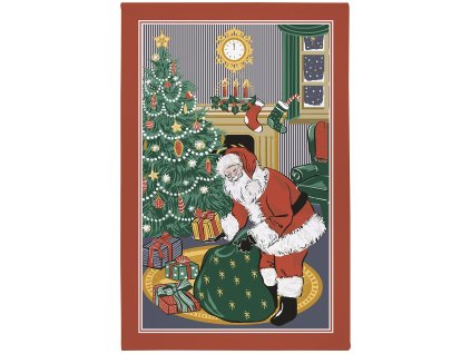 UW - Vánoční kuchyňská utěrka Night Before Xmas Red