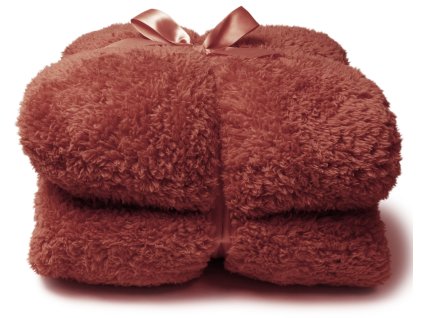 Unique Living - Heboučká deka Teddy oranžovo hnědá