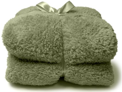Unique Living - Heboučká deka Teddy světle zelená - 150 × 200 cm