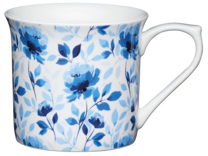 Kitchen Craft - Porcelánový hrníček Blue Rose - 380 ml
