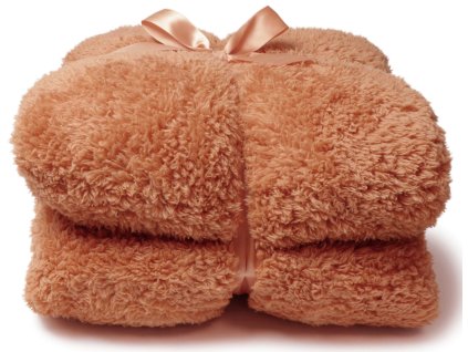 Unique Living - Heboučká deka Teddy oranžová - 150 x 200 cm