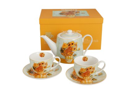DP - Sada džbánu 900 ml s infuzérem a 2 šálky 270 ml s podšálky V. van Gogh Slunečnice