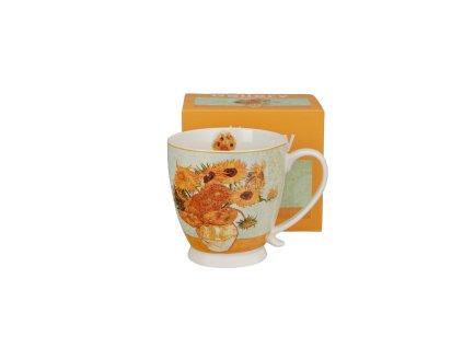 DP - Porcelánový hrnek SUNFLOWERS na stopce V. van Gogh - 510 ml