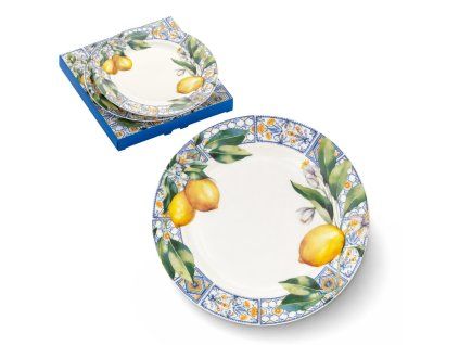 Talíř dezertní 17 cm - Lemon Tree collection - sada 2 ks
