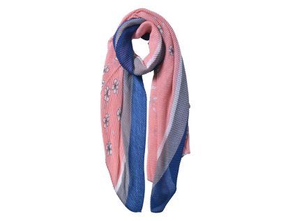 Clayre & Eef - Šátek PINK JZSC0604P 85*180 cm