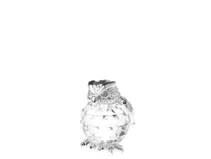Sova malá 4 cm silver
