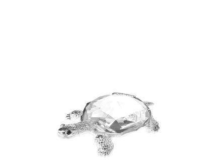 Želva 6 cm silver