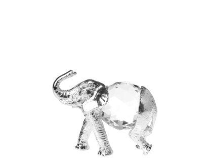 Slon s chobotem vzhůru 5,2 cm silver