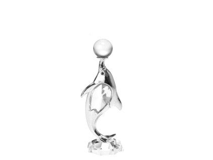 Delfín 8,7 cm silver