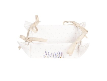 Clayre & Eef - Košík na pečivo LAVENDER FIELDS II - 35*35*8 cm