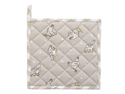 Clayre & Eef - Podložka pod hrnec nebo chňapka LITTLE CHICKEN