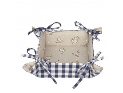 Clayre & Eef - Košík na pečivo LITTLE CHICKEN - 35*35*8 cm