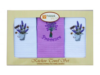 Dárková sada českých vaflových utěrek PROVENCE