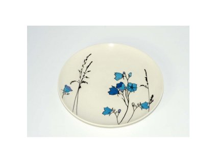 Zelený strom - Desertní talířek Louka modré zvonky, 20 cm 121 132 - 20 cm (průměr)