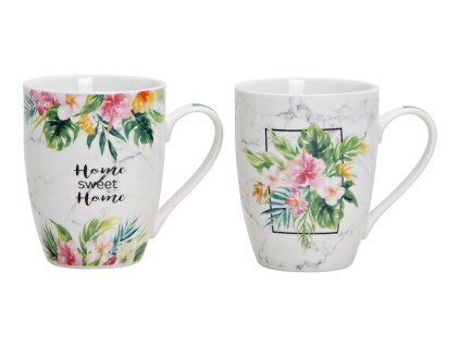 G.WURM - Sada porcelánových hrníčků TROPICAL FLOWER - 2 * 345 ml