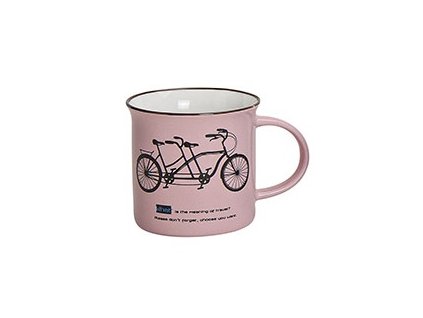 G.WURM - Keramický hrníček BICYCLE růžový - 150 ml