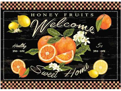Korkové prostírání S/4ks MT-1678 HONEY FRUITS pomeranč, citrón - střední /29*21,5cm/