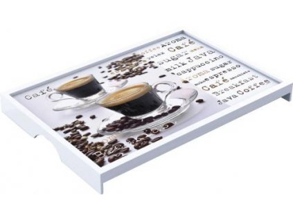 Melaminový tác v dřevěném rámu Coffee
