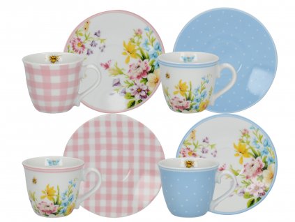 Creative Tops - Porcelánové hrnky English Garden na espresso - 4*100 ml