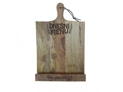 Bohemia Gifts - Dřevěný stojan na kuchařku 37 x 24 cm - dnešní menu