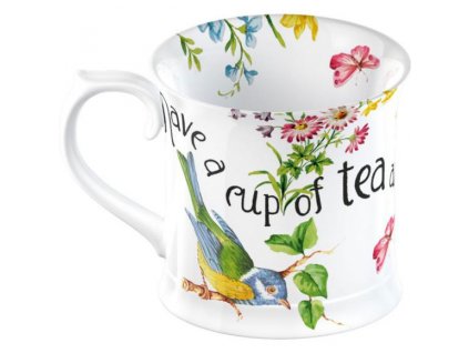 Creative Tops - Porcelánový hrnek English Garden s ptáčkem od Katie Alice - 350 ml