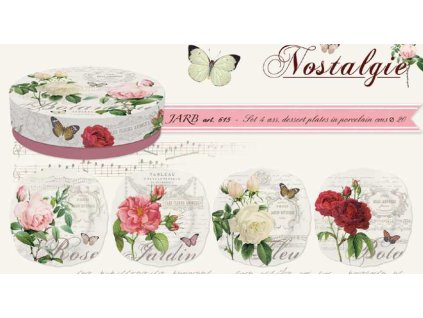 Easy Life - Porcelánové desertní talíře Jardin Botanique - pr. 20 cm - 4 ks