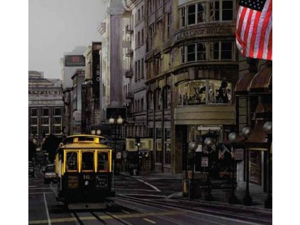 Korkové prostírání pod skleničky Tramvaj v L.A.