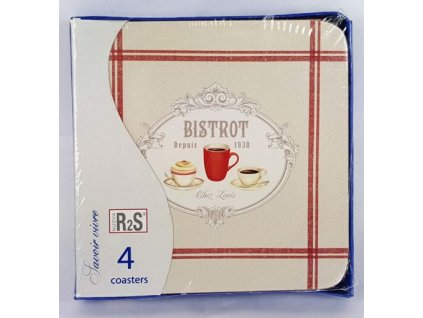 Korkové prostírání pod skleničky Bistrot