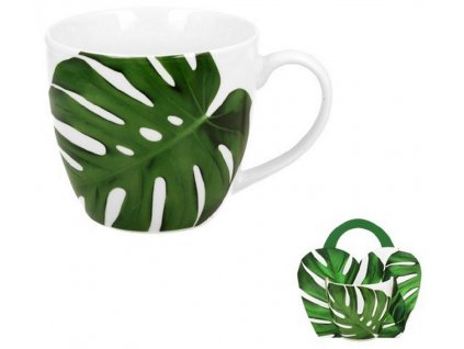 Porcelánový hrnek MONSTERA v přebalu - 460 ml