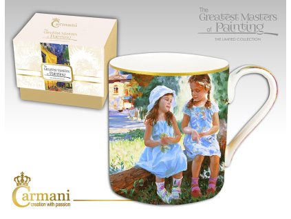 Carmani - Porcelánový hrnek Auguste Renoir "sedící dívky" v dárkové krabičce - 380 ml