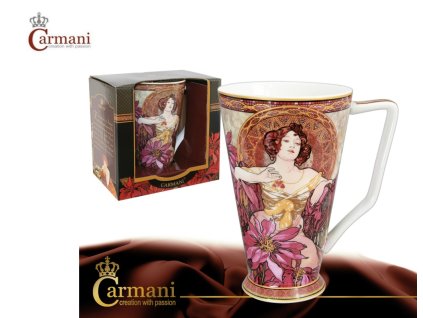 Porcelánový hrnek Kayak Alfons Mucha v dárkové krabičce - 450 ml