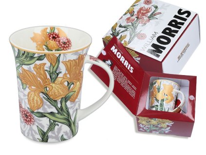 Carmani - Porcelánový hrnek William Morris "Kosatce" v dárkové krabičce - 350 ml