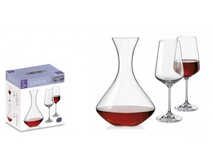 Sandra set na víno 2+1 - (karafa 1500 ml, skleničky 450 ml)