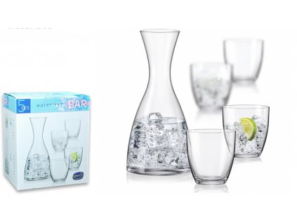 BAR set 4+1 karafa 1200 ml+ 4 skleničky 300 ml