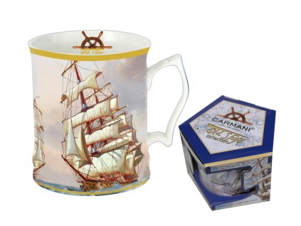 Carmani - Porcelánový hrníček "Loď I" v dárkové krabičce - 440 ml