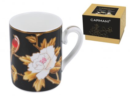 Carmani - Porcelánový hrníček "Paradise Flowers" v dárkové krabičce - 400 ml