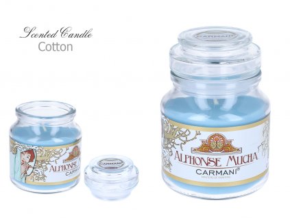 A. Mucha - Vonná svíčka ve skle "Cotton" - 335 g