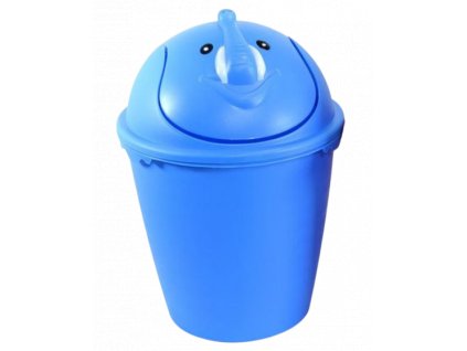 Dětský odpadkový koš SLON v modré barvě
