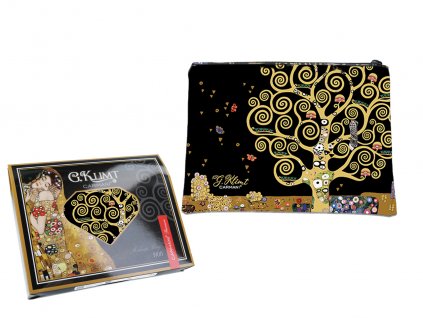 Carmani - Kosmetická taštička G. Klimt "Tree of Life" v dárkové krabičce - 22*16,5*1 cm