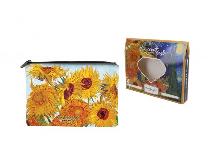 Carmani - Kosmetická taštička V. Van Gogh "Sunflowers" v dárkové krabičce - 22*16,5*1 cm