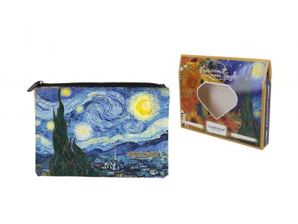 Carmani - Kosmetická taštička V. Van Gogh "Hvězdná noc" v dárkové krabičce - 22*16,5*1 cm