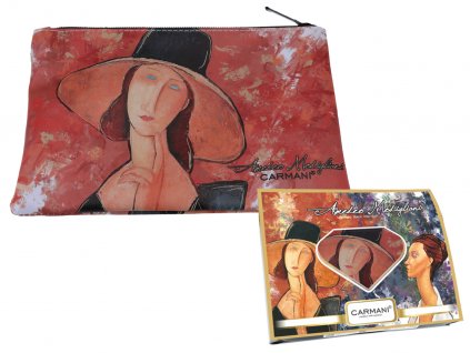 Carmani - Kosmetická taštička A. Modigliani v dárkové krabičce - 22*16,5*1 cm