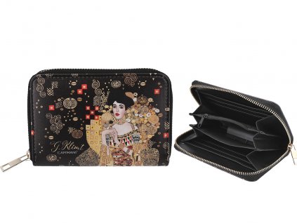 Carmani - Peněženka na zip G. Klimt "Adele Bloch Bauer" - 14,5*9,5*2,7 cm