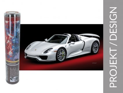 Carmani - Ručník Porsche 918 Spyder v dárkové krabičce - 50*100 cm